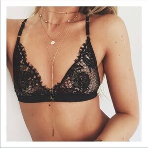Boho 3 layer geometric tear drop choker necklace
